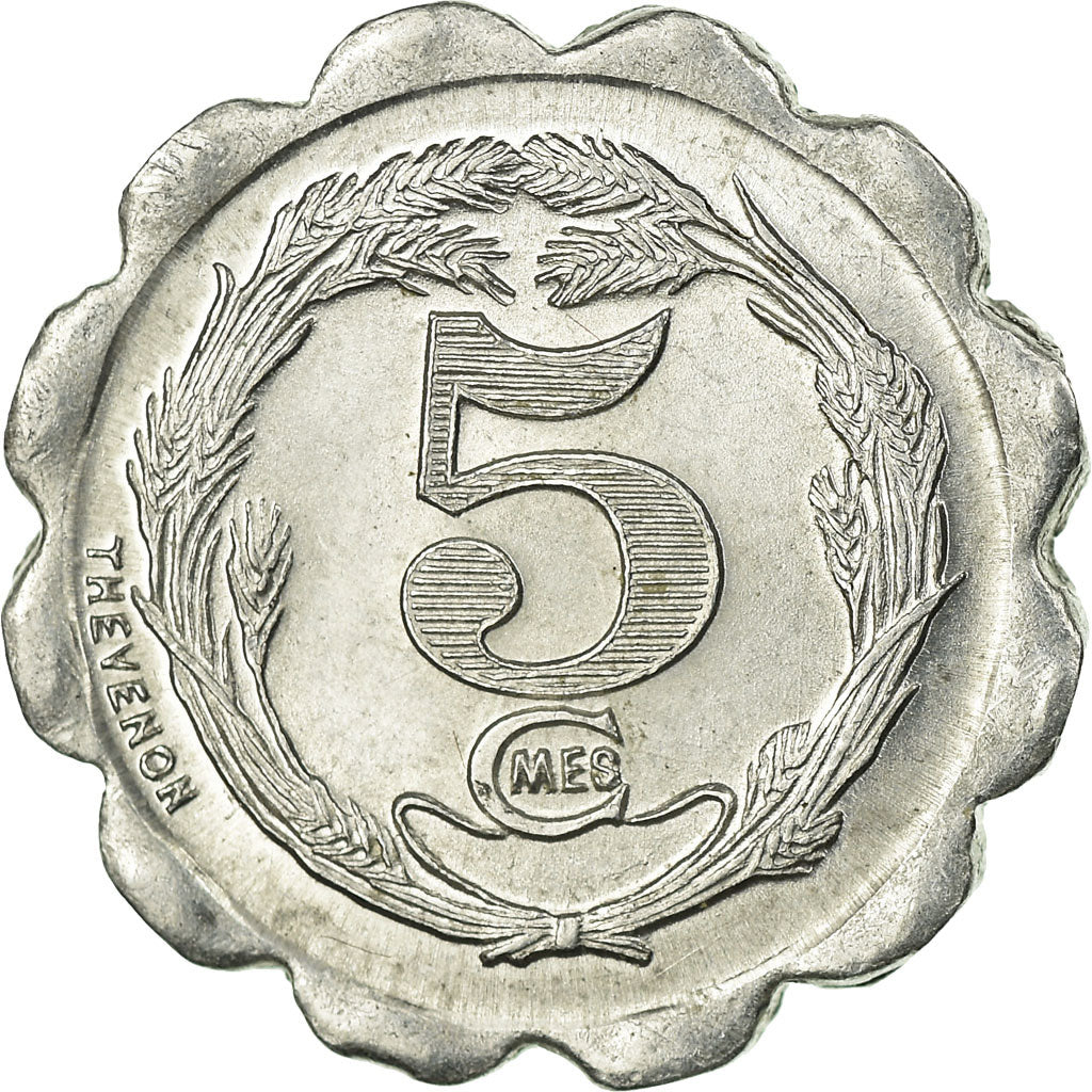 Coin, France, Union Commerciale et Industrielle, La Capelle, 5 Centimes, 1921