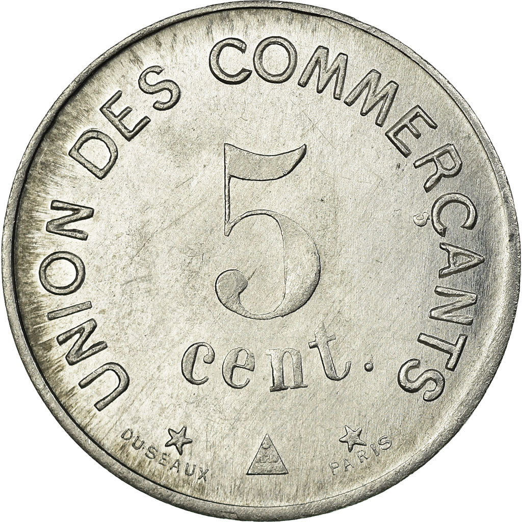 Coin, France, Union des Commerçants, Carcassonne, 5 Centimes, 1917, AU(55-58)