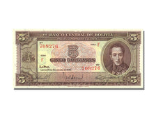 Bolivia, 5 Bolivianos, 1945, KM #138a, 1945-12-20, UNC(65-70), F