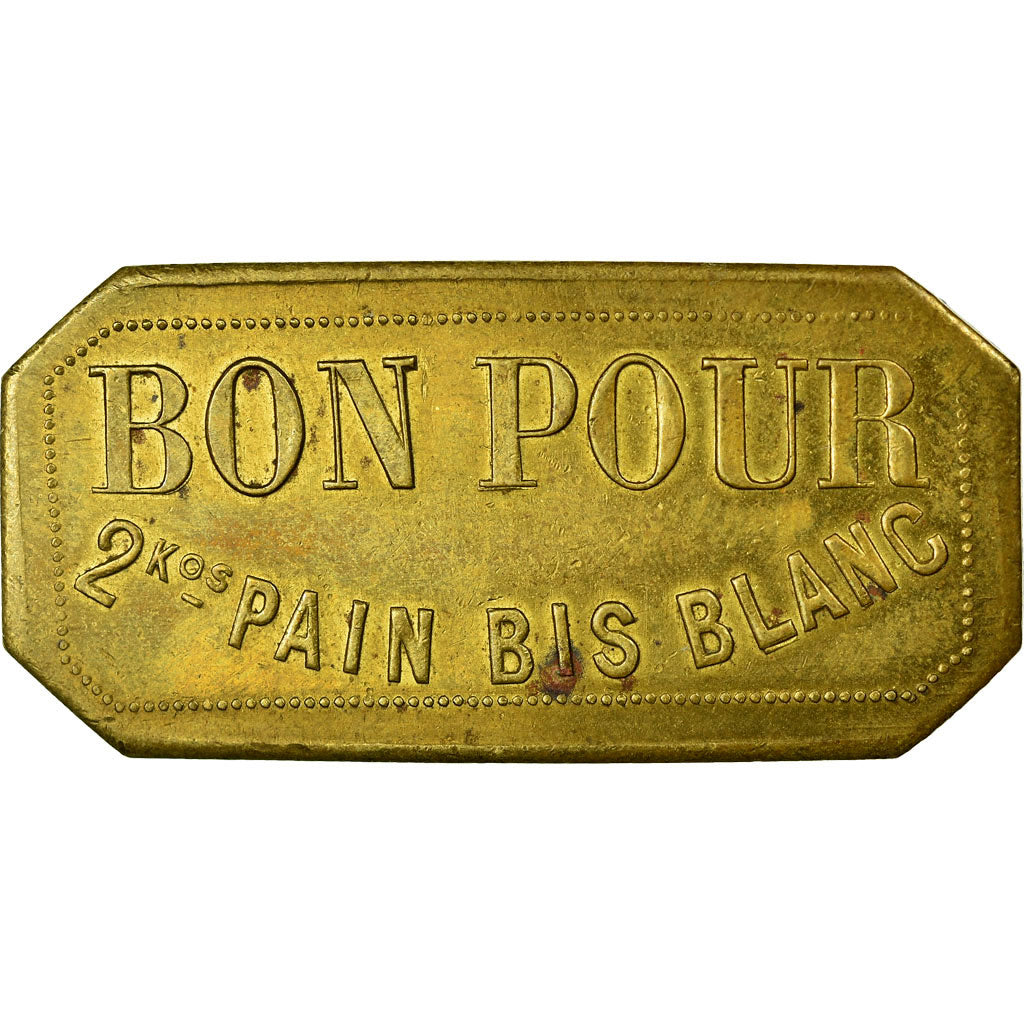 Coin, France, Bureau de Bienfaisance, Carcassonne, 2 Kilos de Pain, AU(55-58)