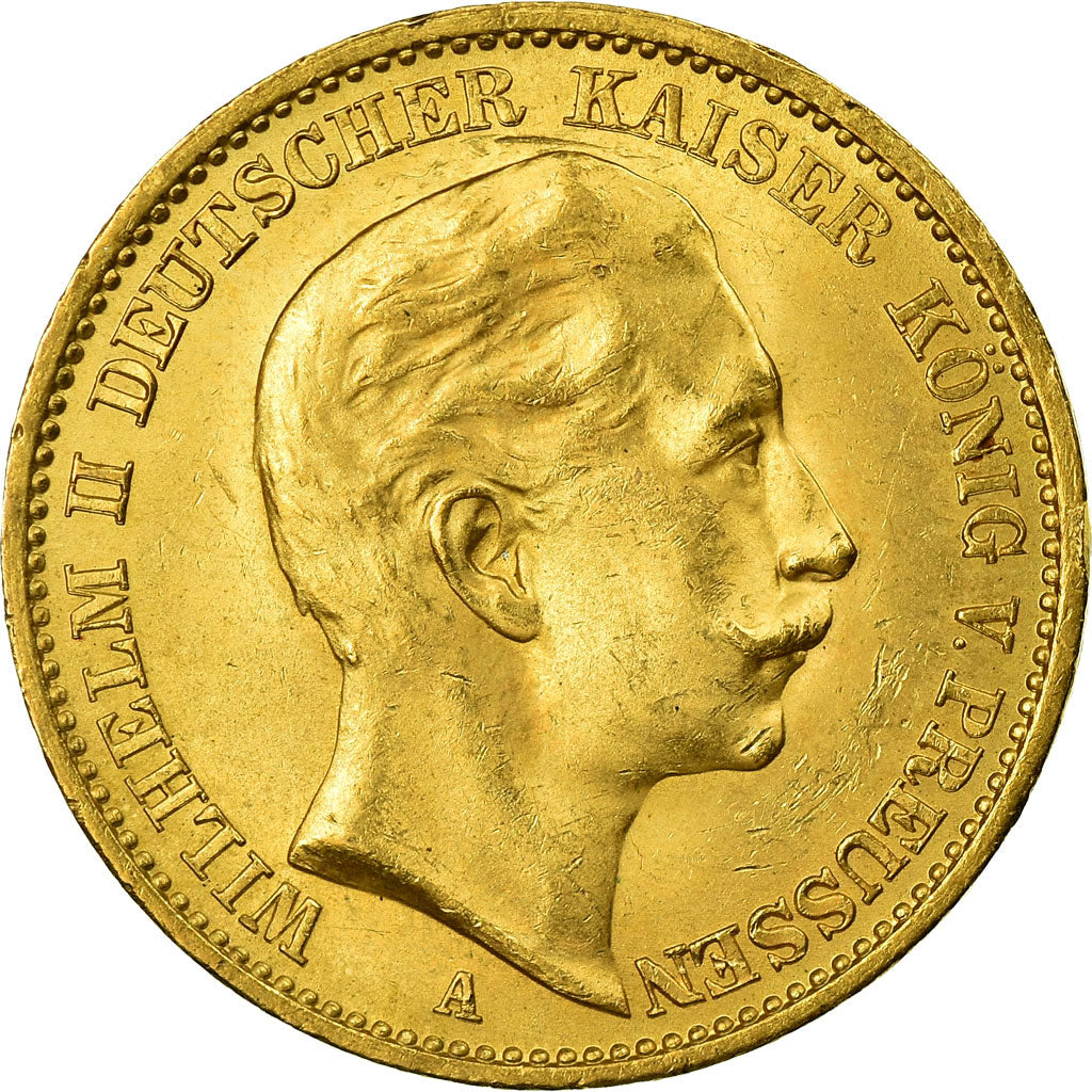 Coin, German States, PRUSSIA, Wilhelm II, 20 Mark, 1913, Berlin, MS(63), Gold