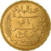 Coin, Tunisia, Muhammad al-Hadi Bey, 20 Francs, 1904, Paris, MS(63), Gold