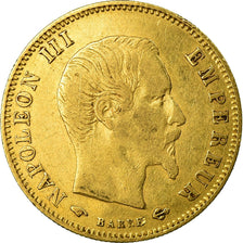 Moneda, Francia, Napoleon III, 5 Francs, 1859, Paris, BC+, Oro, KM:787.1