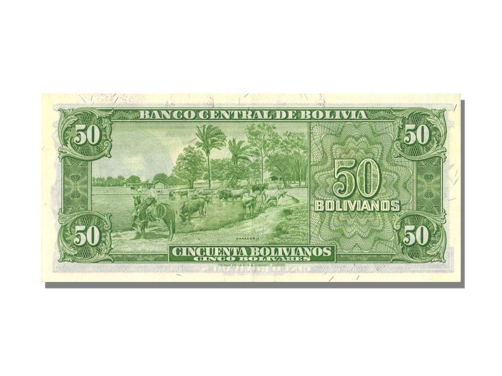 Bolivia, 50 Bolivianos, 1945, KM:141, 1945-12-20, FDS