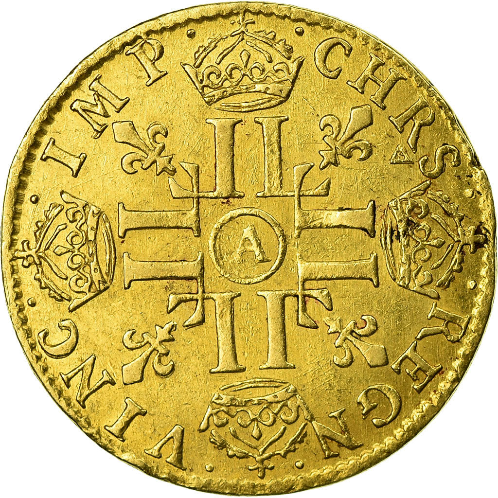 Moneta, Francja, Louis XIV, Louis d'or à la mèche longue, 1648, Paris
