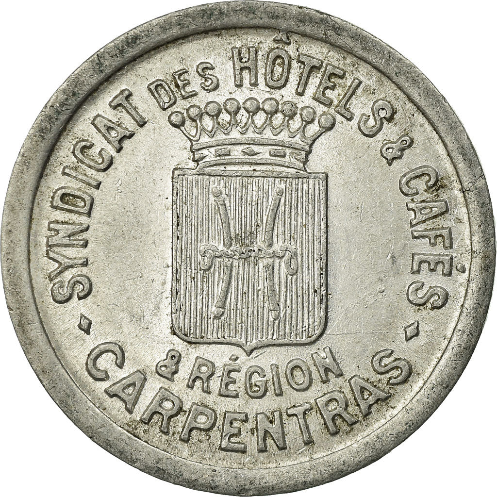 Münze, Frankreich, Syndicats des Hôtels et Cafés, Carpentras, 10 Centimes