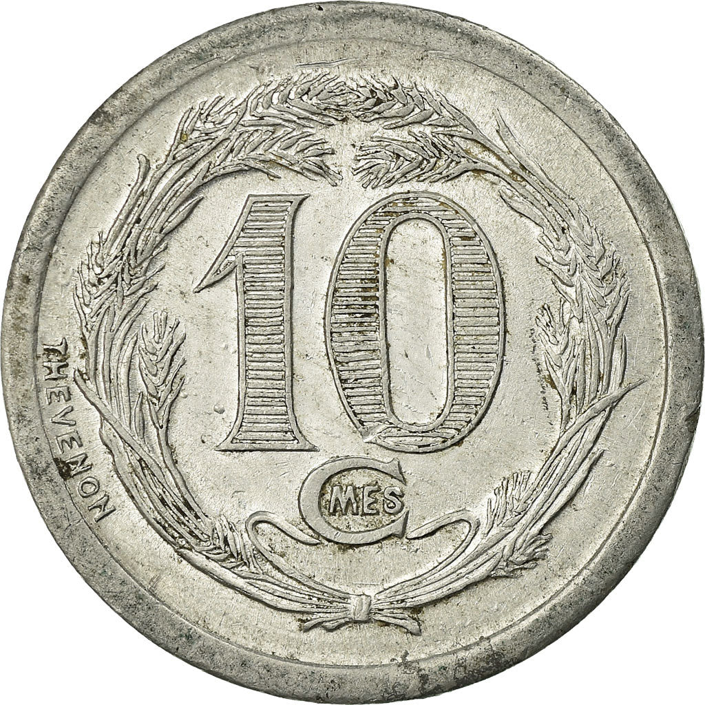Münze, Frankreich, Syndicats des Hôtels et Cafés, Carpentras, 10 Centimes