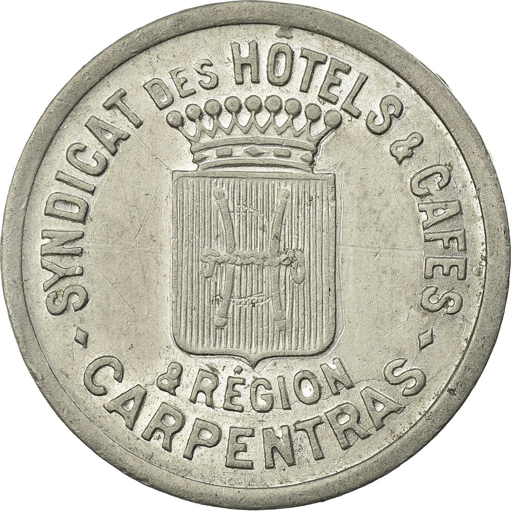 Münze, Frankreich, Syndicats des Hôtels et Cafés, Carpentras, 25 Centimes