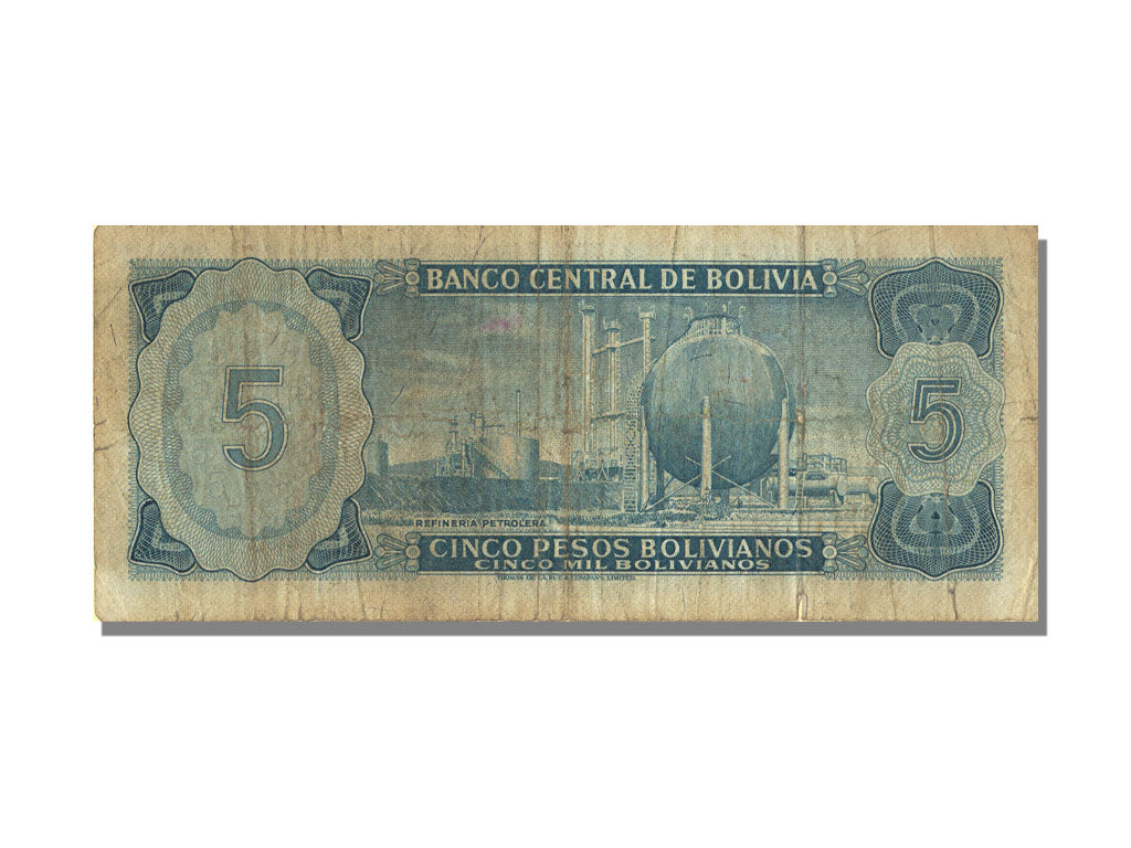 Bolivia, 5 Pesos Bolivianos, 1962, KM #153a, 1962-07-13, VF(20-25), U