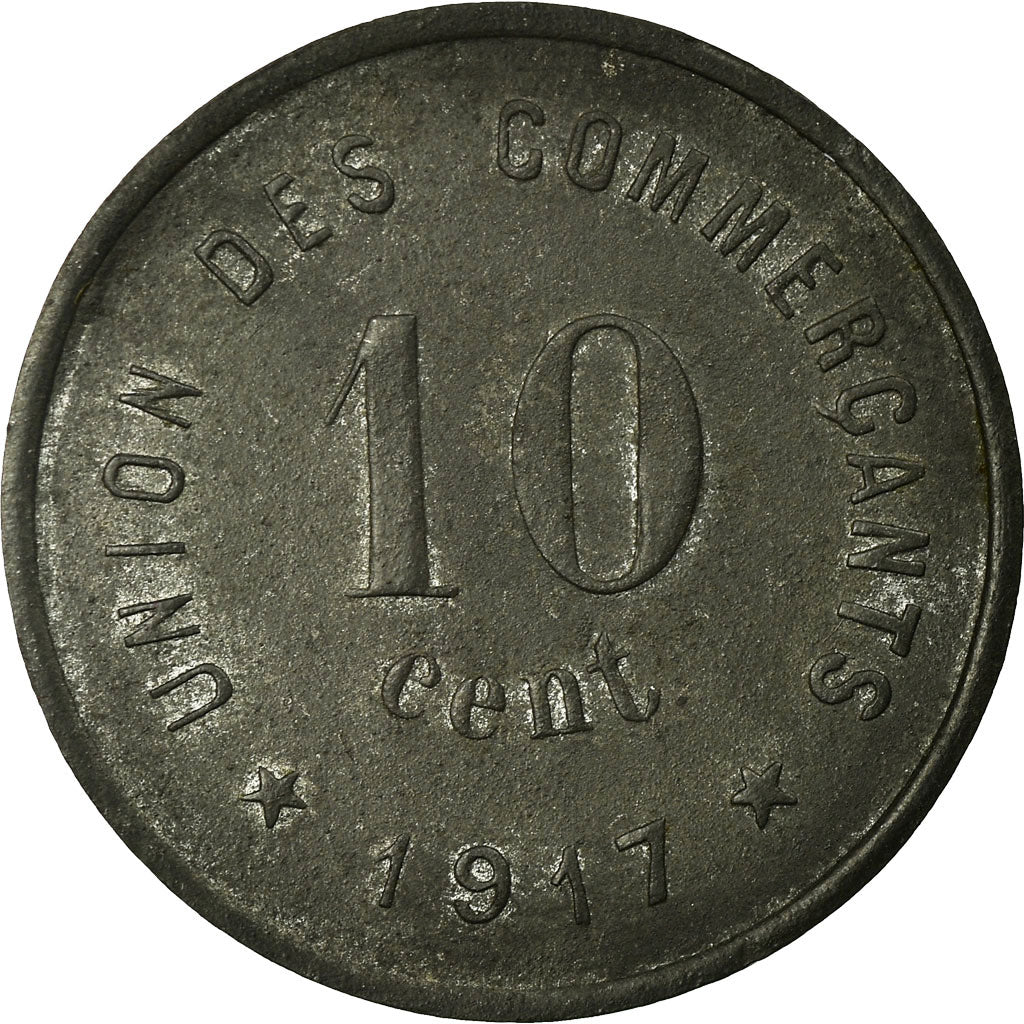 Monnaie, France, Union des Commerçants, Castelnaudary, 10 Centimes, 1917, TTB