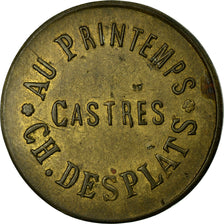 Moeda, França, Au Printemps, Ch. DESPLATS, Castres, 5 Centimes, AU(50-53)