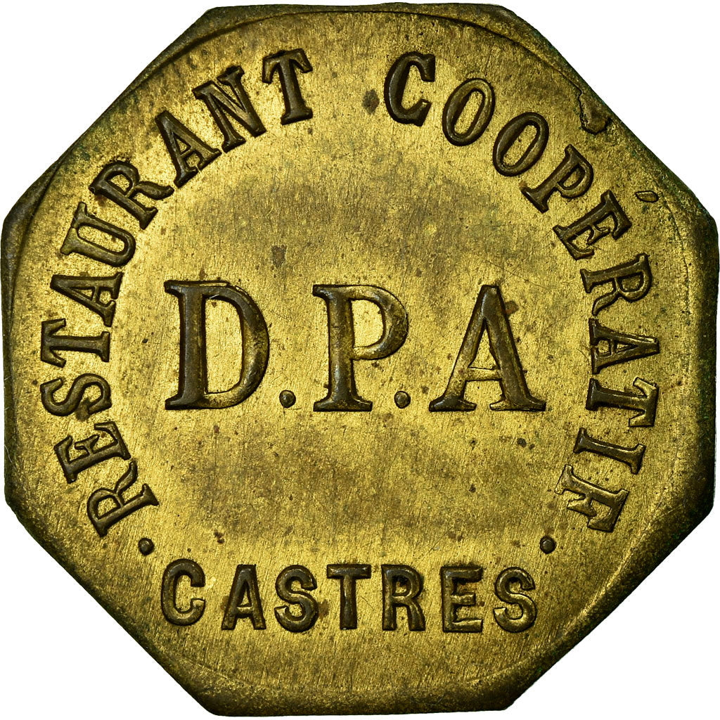Coin, France, Restaurant Coopératif D.P.A, Castres, 25 Centimes, AU(55-58)
