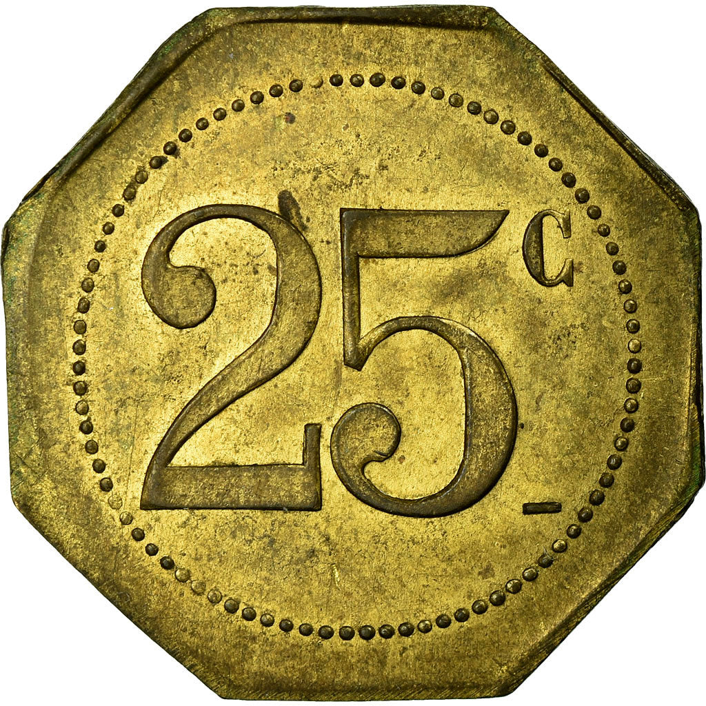 Coin, France, Restaurant Coopératif D.P.A, Castres, 25 Centimes, AU(55-58)