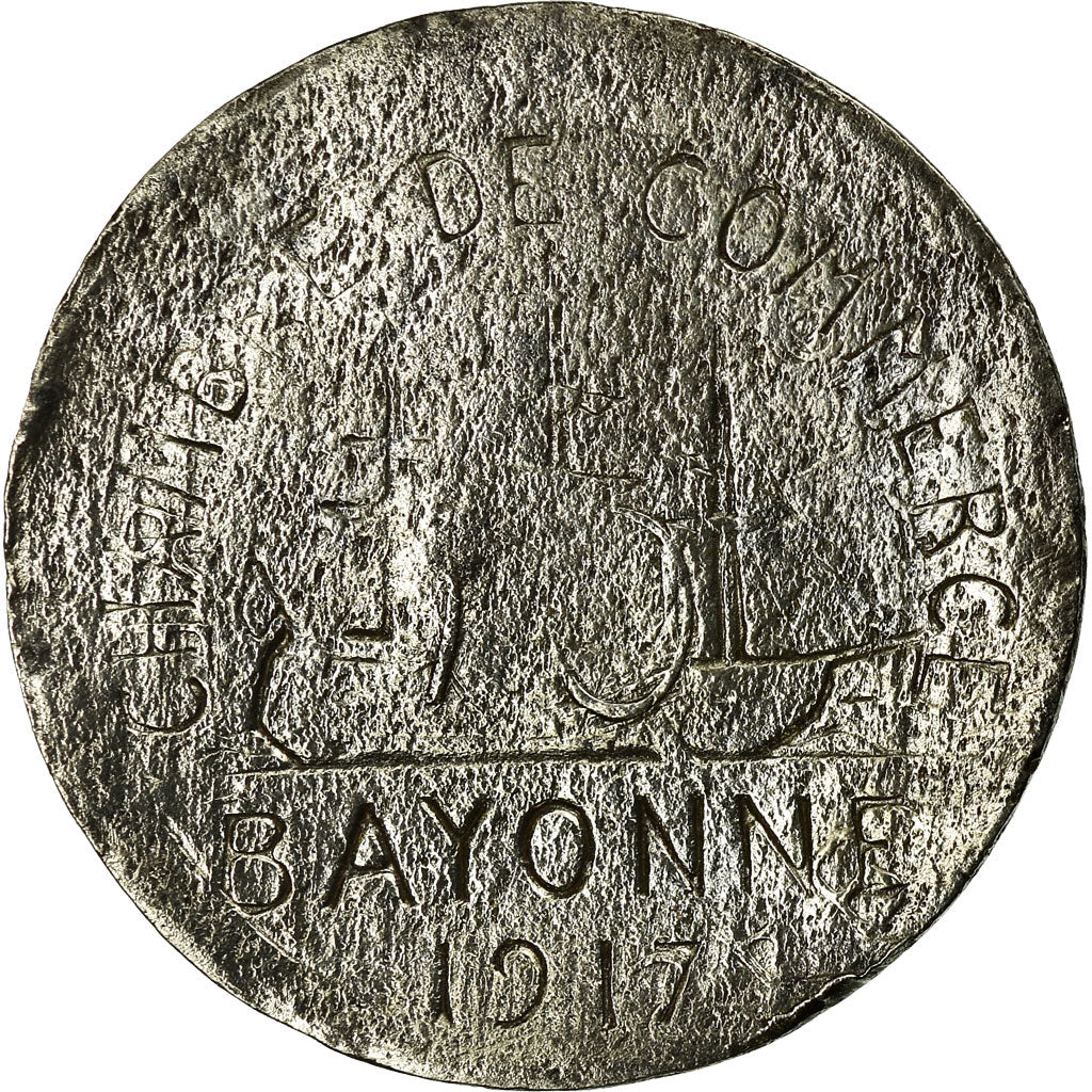 Coin, France, Chambre de Commerce, Bayonne, 10 Centimes, 1917, VF(30-35), Iron