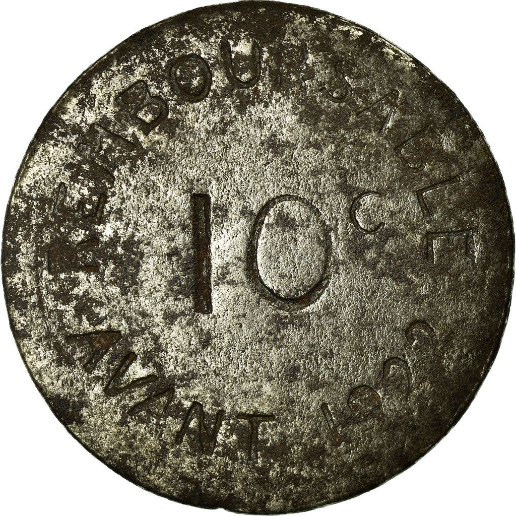 Monnaie, France, Chambre de Commerce, Bayonne, 10 Centimes, 1917, TB+, Iron