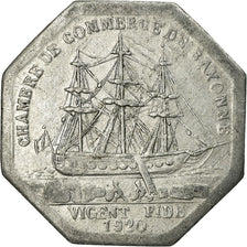 Coin, France, Chambre de Commerce, Bayonne, 50 Centimes, 1920, EF(40-45)