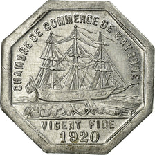 Coin, France, Chambre de Commerce, Bayonne, 25 Centimes, 1920, AU(55-58)