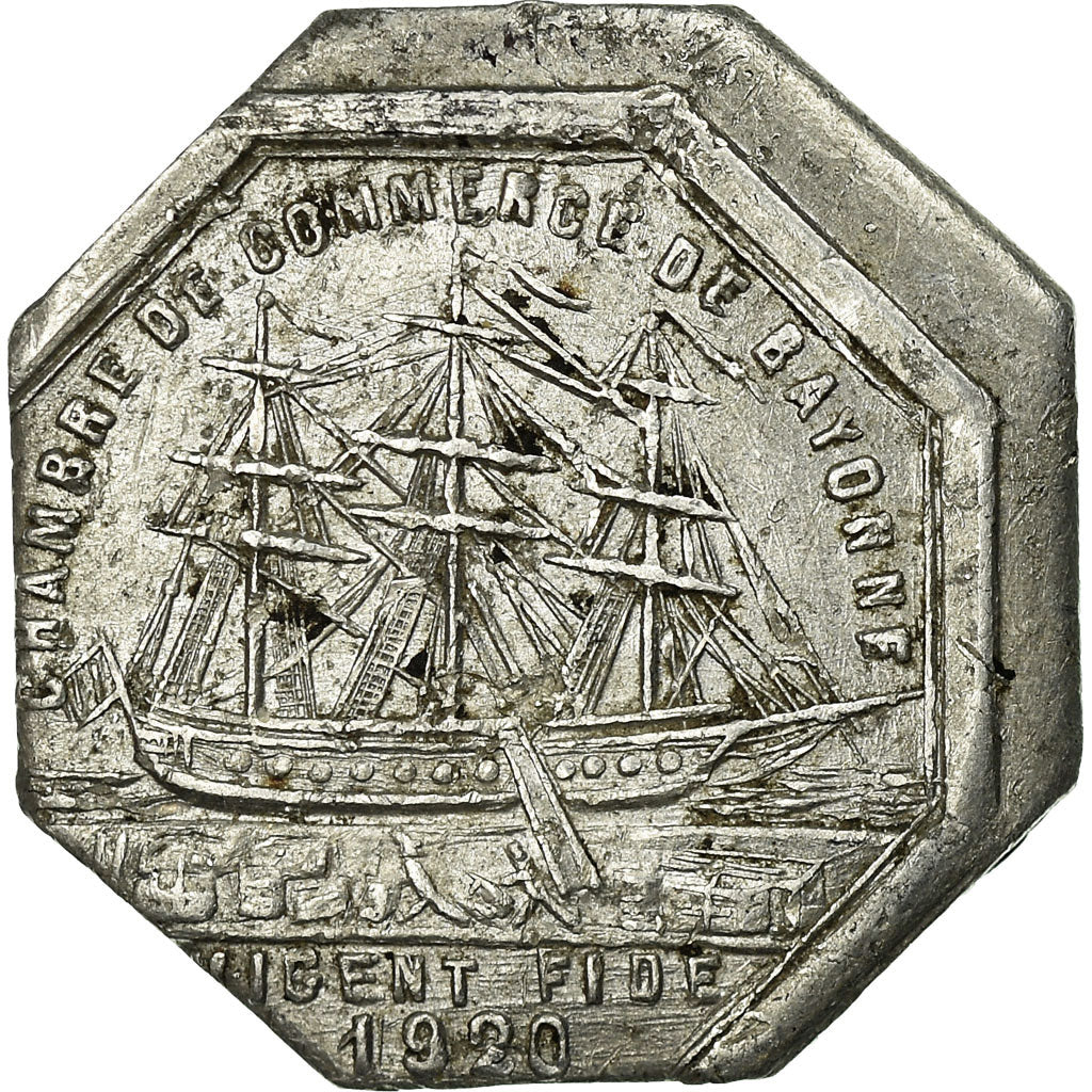 Moneta, Francia, Chambre de Commerce, Bayonne, 10 Centimes, 1920, Frappe