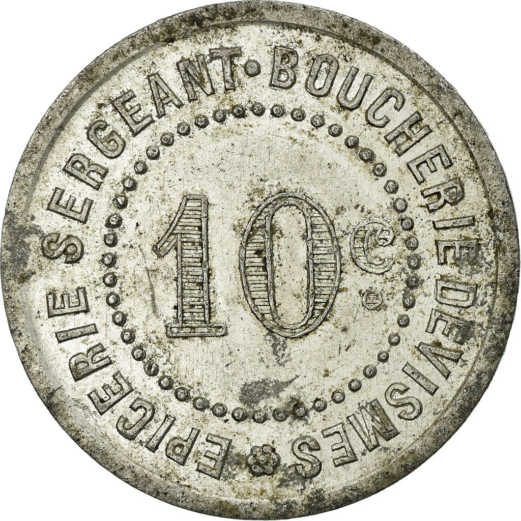 Moneta, Francja, Quincaillerie CAVALLIER, Feuquières, 10 Centimes, AU(50-53)