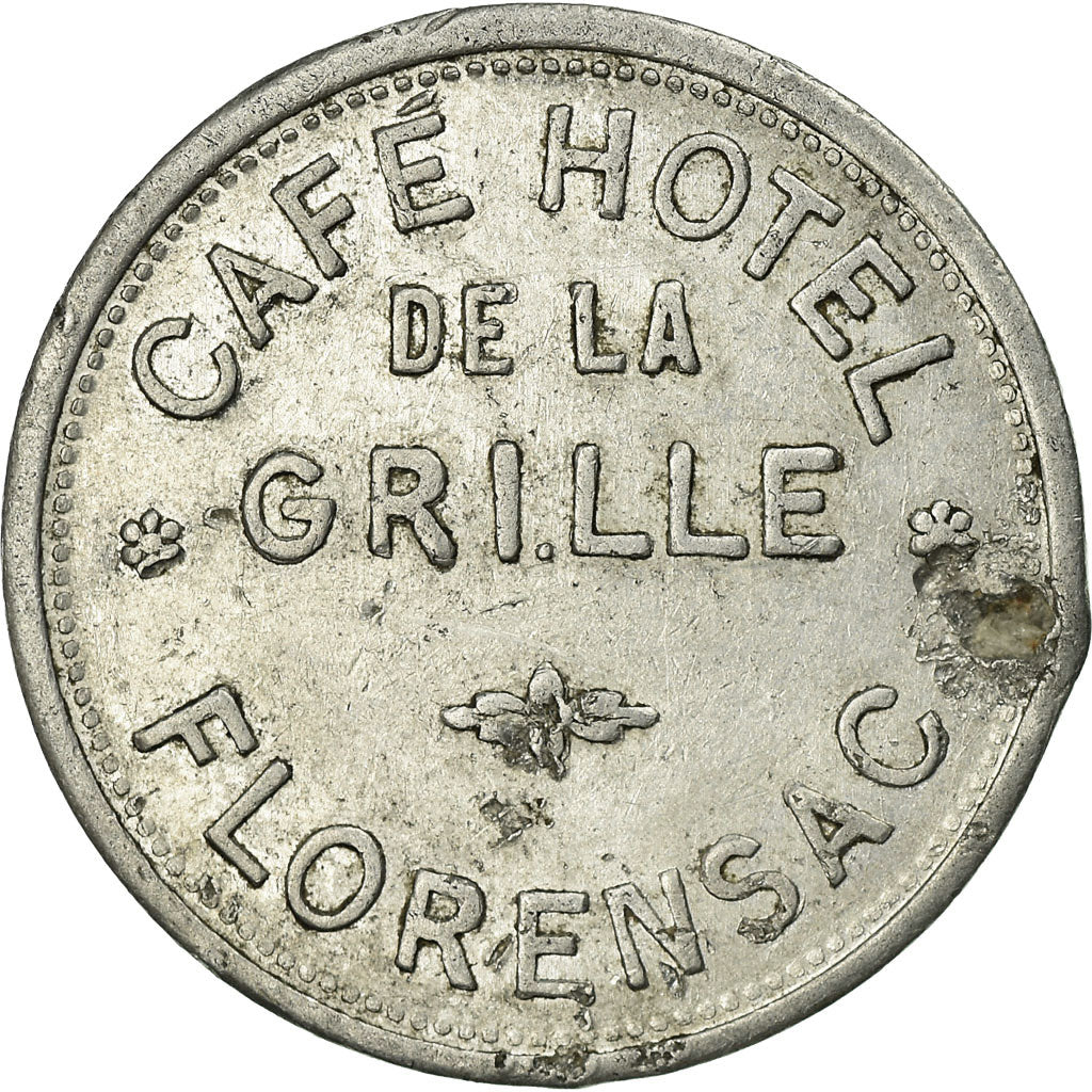 Coin, France, Café Hôtel de la Grille, Florensac, 10 Centimes, EF(40-45)
