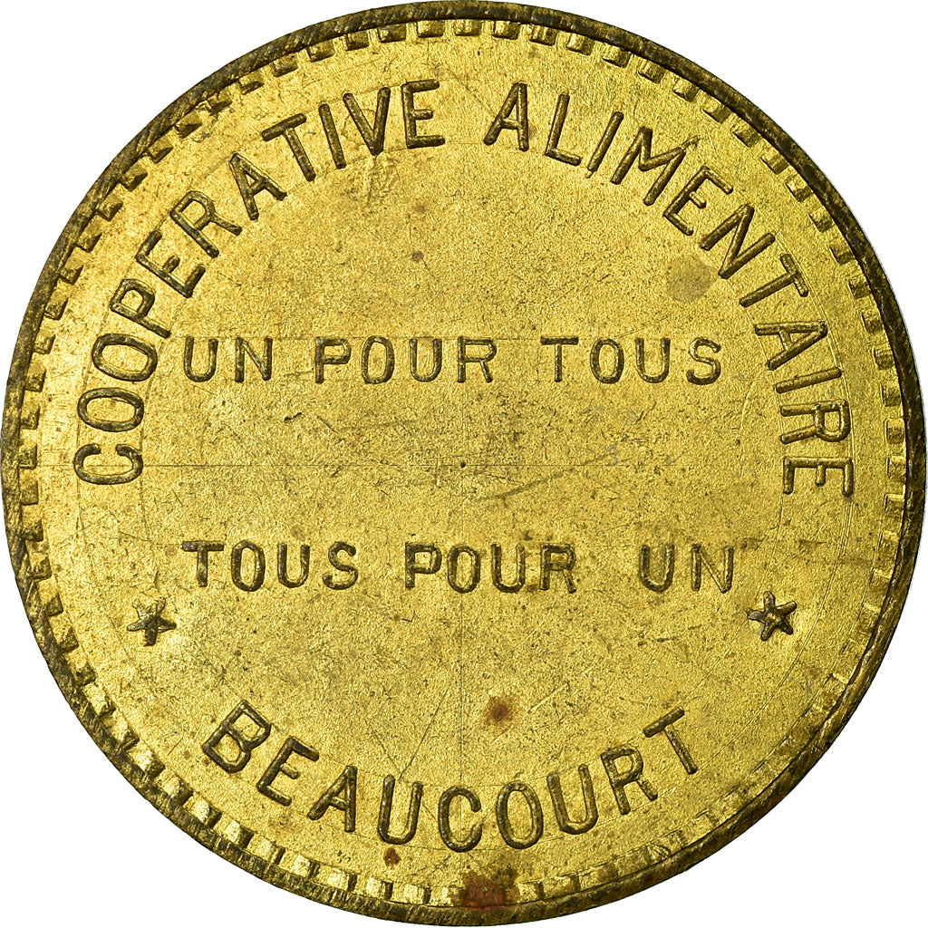 Münze, Frankreich, Coopérative Alimentaire, Beaucourt, 10 Centimes, SS+