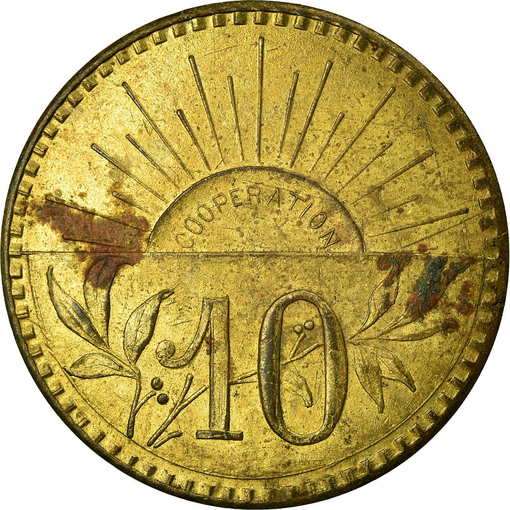 Münze, Frankreich, Coopérative Alimentaire, Beaucourt, 10 Centimes, SS+