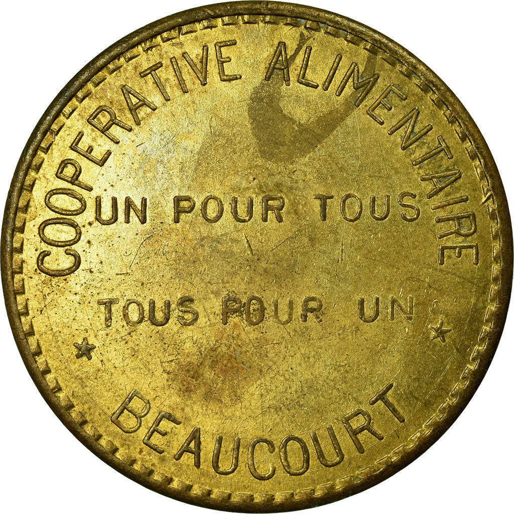 Coin, France, Coopérative Alimentaire, Beaucourt, 20 Centimes, AU(55-58)