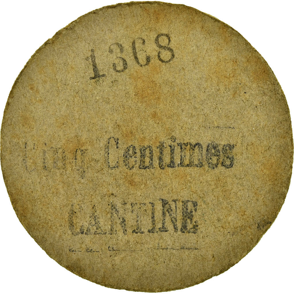Coin, France, Prisonniers de Guerre, Fort du Mûrier, 5 Centimes, EF(40-45)