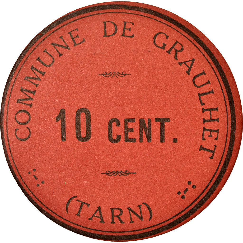 Munten, Frankrijk, Commune de Graulhet, Graulhet, 10 Centimes, PR, Cardboard