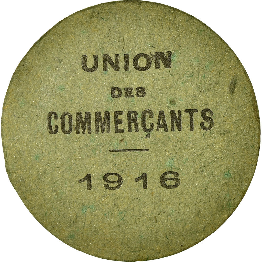 Coin, France, Union des Commerçants, Grenade, 10 Centimes, 1916, AU(55-58)