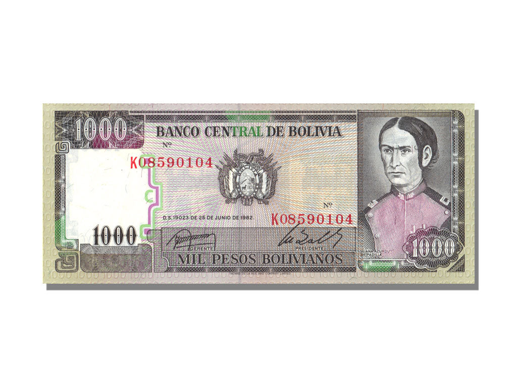 1000 Pesos Bolivianos Type Padilla