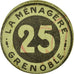 Coin, France, La Ménagère, Grenoble, 25 Centimes, AU(55-58), Cardboard