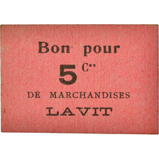 Coin, France, Lavit, 5 Centimes, AU(55-58), Cardboard