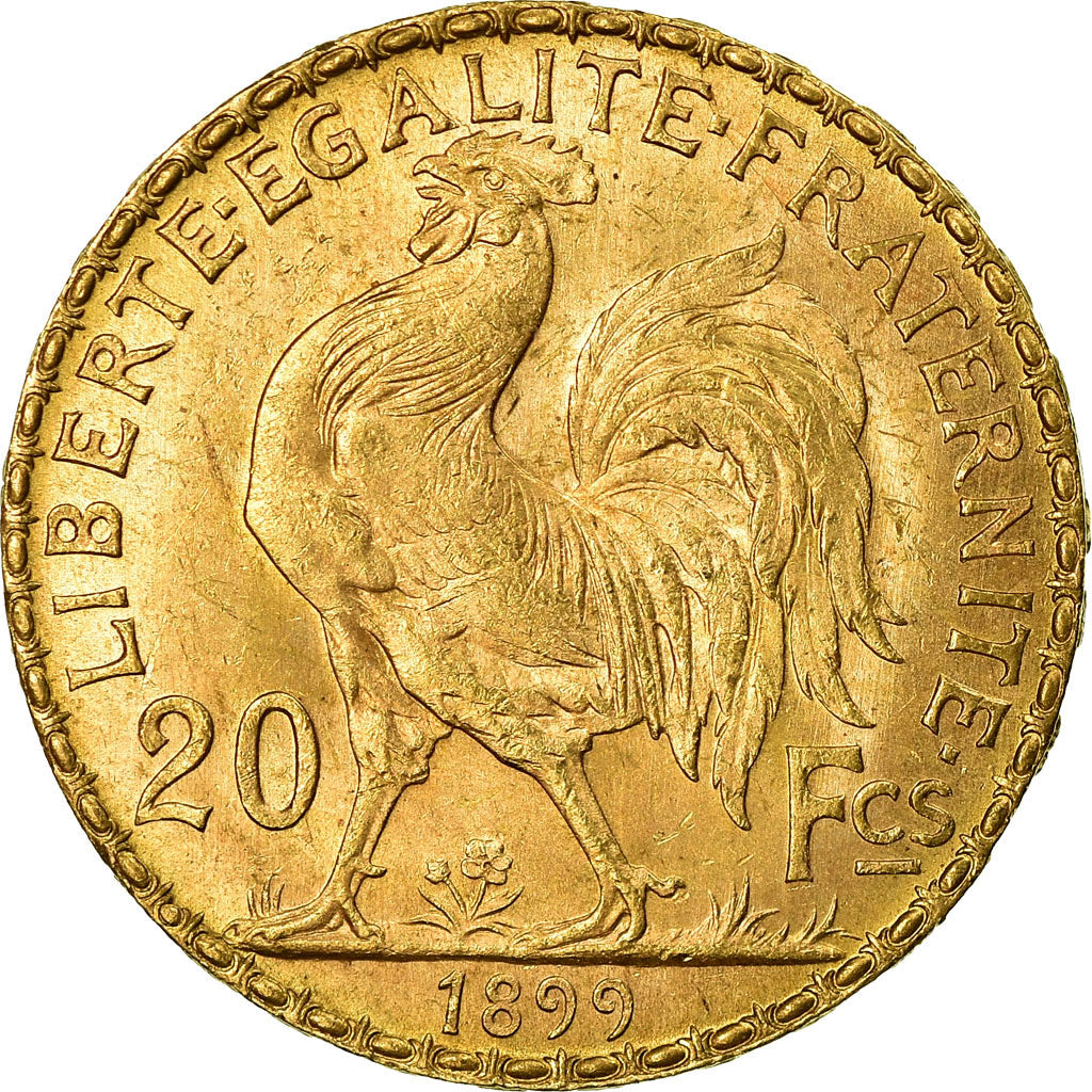 Moneda, Francia, Marianne, 20 Francs, 1899, MBC+, Oro, KM:847