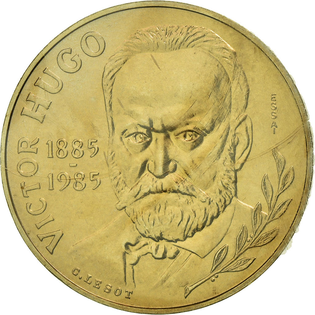 Coin, France, Victor Hugo, 10 Francs, 1985, Paris, ESSAI, MS(65-70)