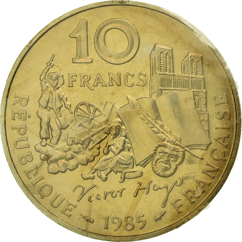 Coin, France, Victor Hugo, 10 Francs, 1985, Paris, ESSAI, MS(65-70)