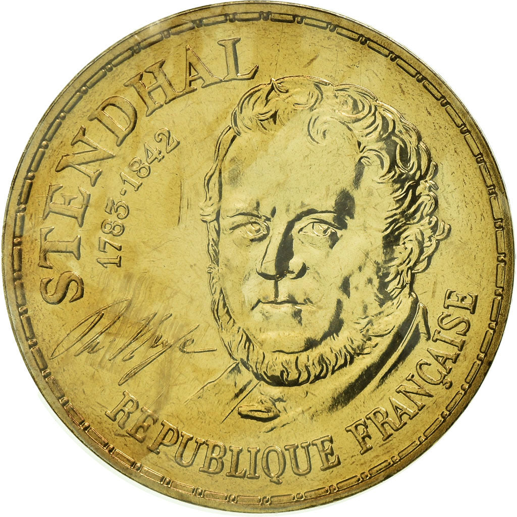 Coin, France, Stendhal, 10 Francs, 1983, Paris, ESSAI, MS(65-70), Nickel-Bronze