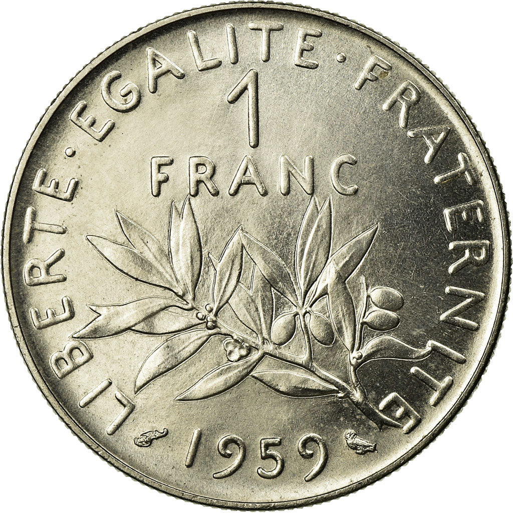 Coin, France, Semeuse, Franc, 1959, Paris, ESSAI, MS(65-70), Nickel, KM:E98