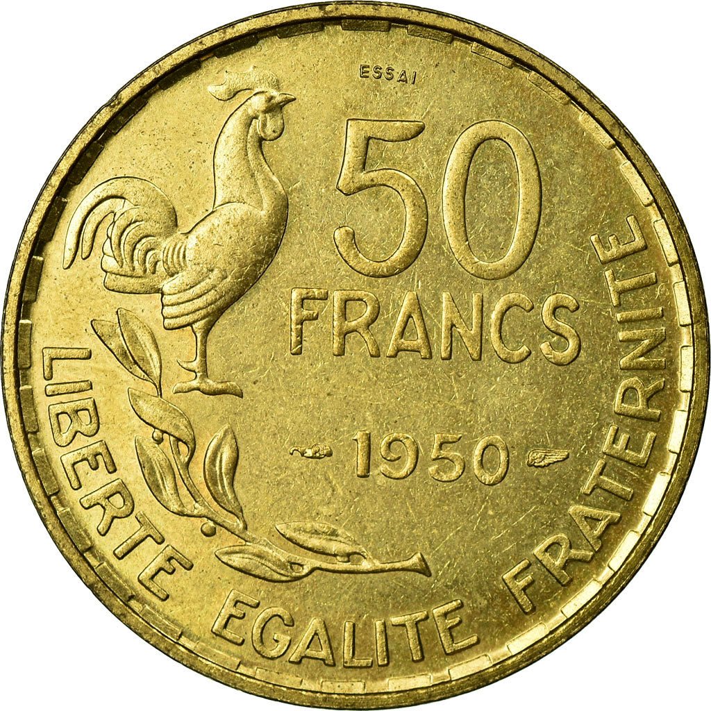 Coin, France, Guiraud, 50 Francs, 1950, Paris, ESSAI, MS(60-62)