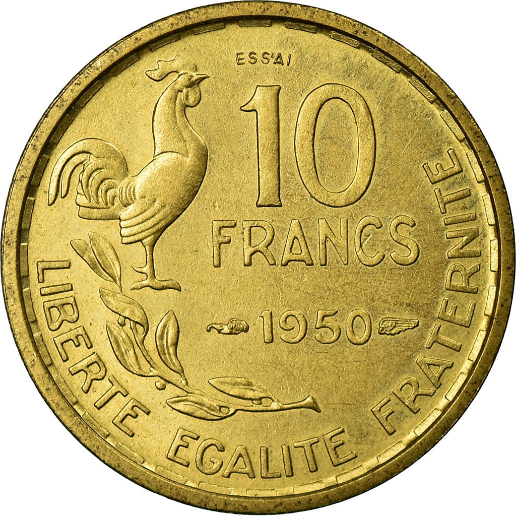 Monnaie, France, Guiraud, 10 Francs, 1950, Paris, ESSAI, FDC, Aluminum-Bronze