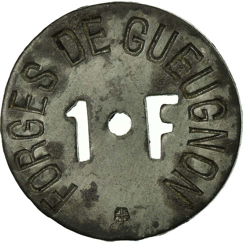 Moneda, Francia, Forges de Gueugnon, Gueugnon, 1 Franc, MBC+, Cinc, Elie:10.10
