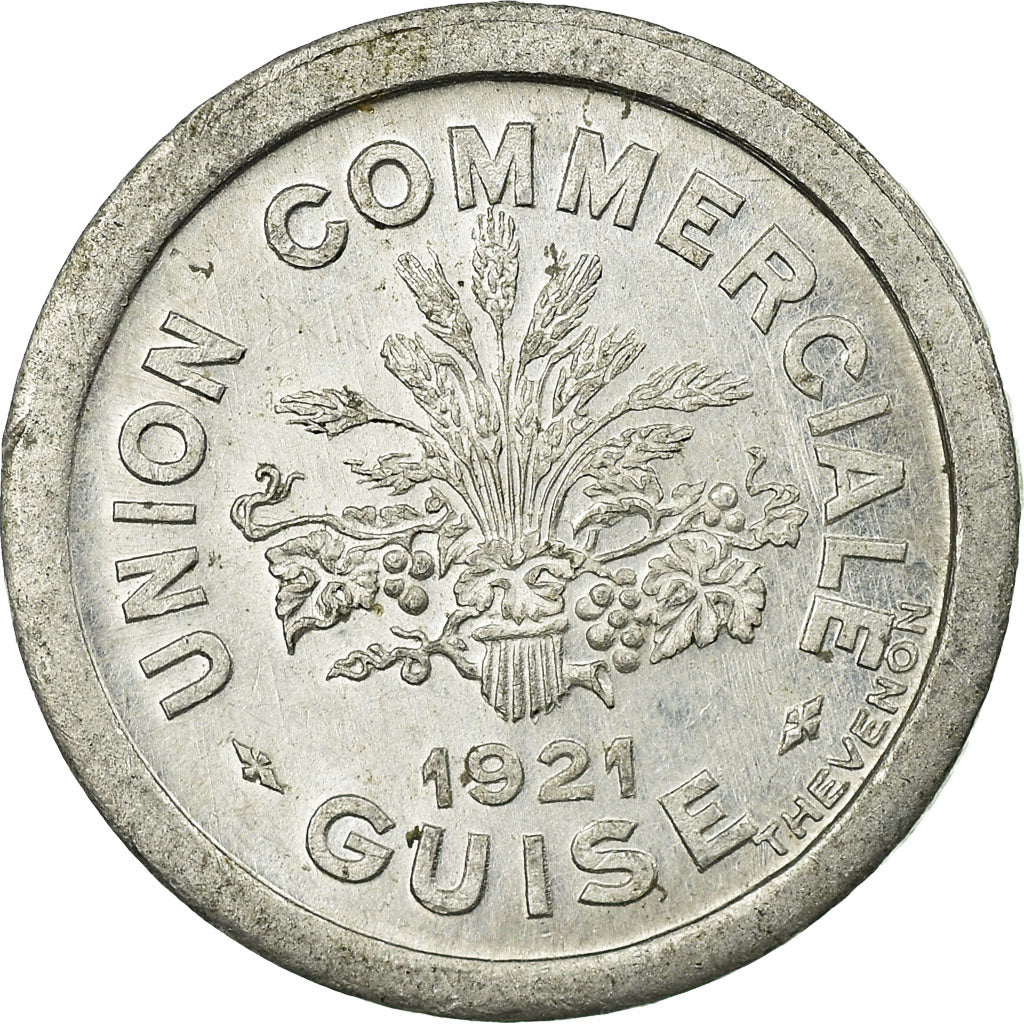 Coin, France, Union Commerciale, Guise, 5 Centimes, 1921, MS(60-62), Aluminium