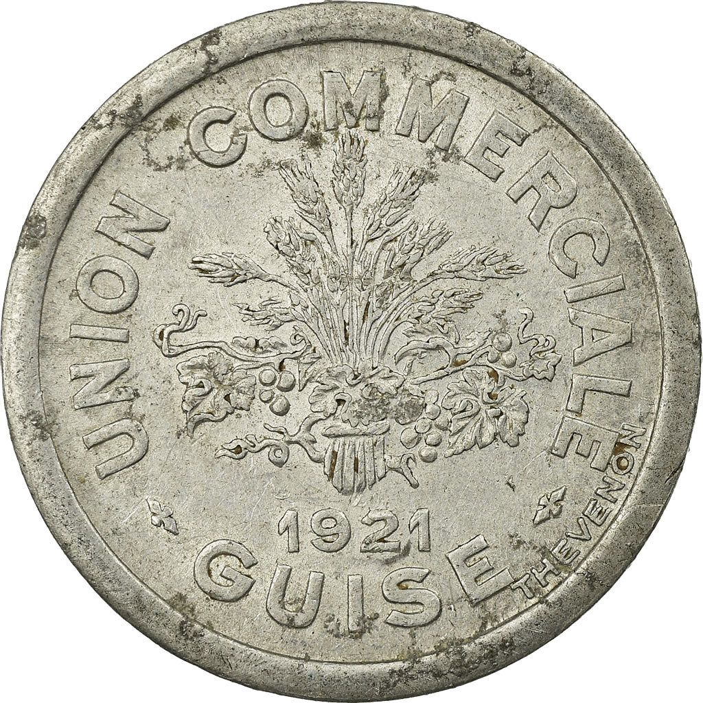Coin, France, Union Commerciale, Guise, 10 Centimes, 1921, AU(50-53), Aluminium