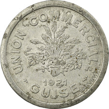 Coin, France, Union Commerciale, Guise, 10 Centimes, 1921, AU(50-53), Aluminium