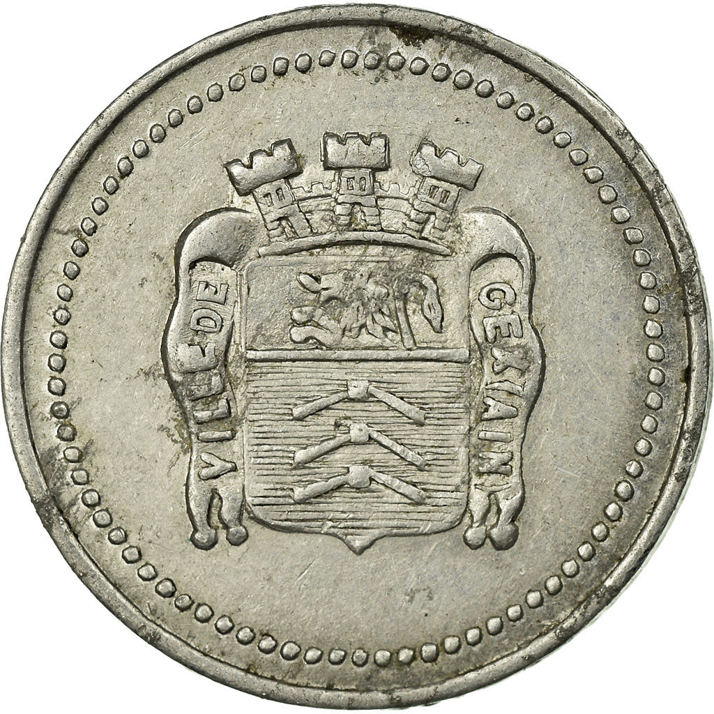 Munten, Frankrijk, Ville de Gex, Gex, 10 Centimes, 1919, Medal alignment, ZF+