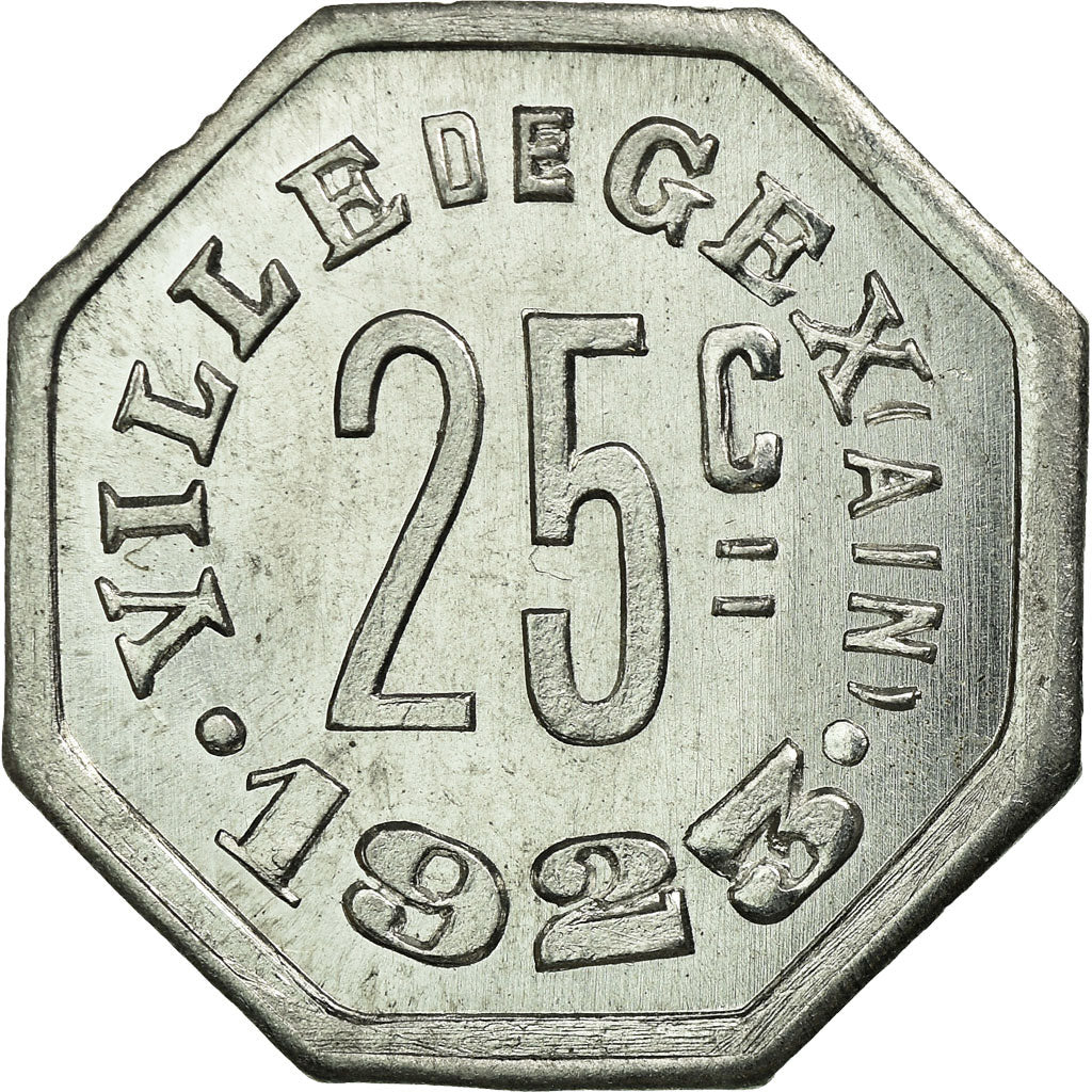 Monnaie, France, Ville de Gex, Gex, 25 Centimes, 1923, SPL, Aluminium, Elie:10.3