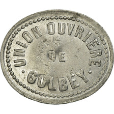 Munten, Frankrijk, Union Ouvrière, Golbey, 10 Centimes, ZF+, Aluminium