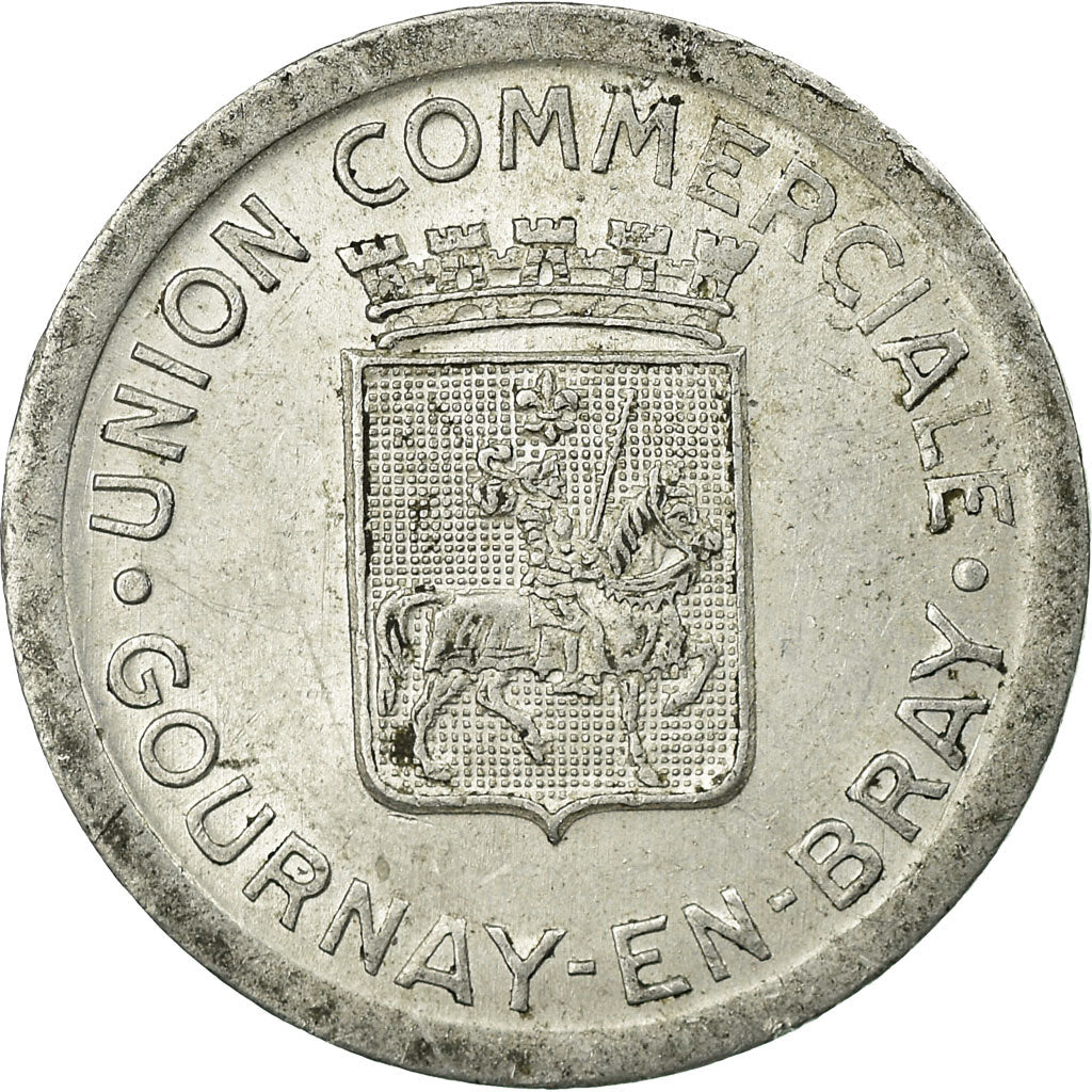 Moeda, França, Union Commerciale, Gourney-en-Bray, 5 Centimes, AU(50-53)