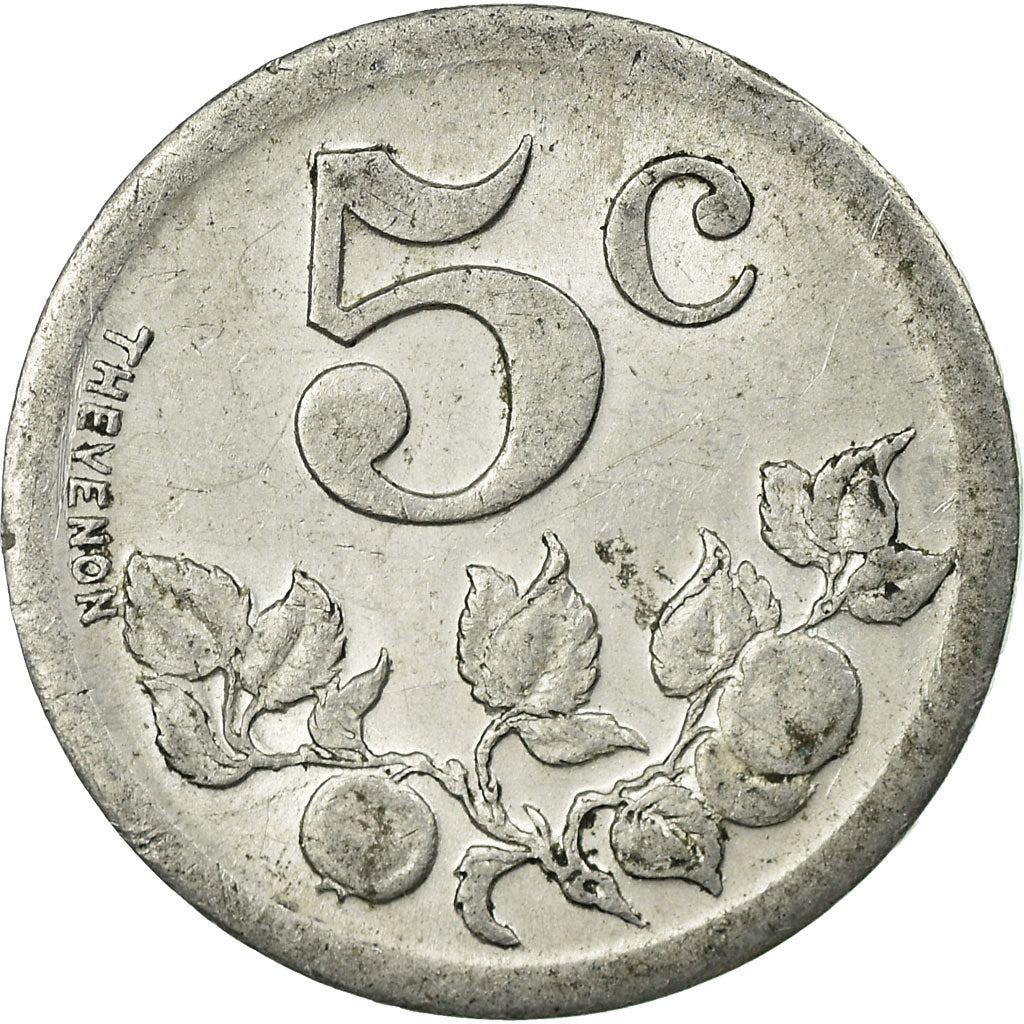Moeda, França, Union Commerciale, Gourney-en-Bray, 5 Centimes, AU(50-53)