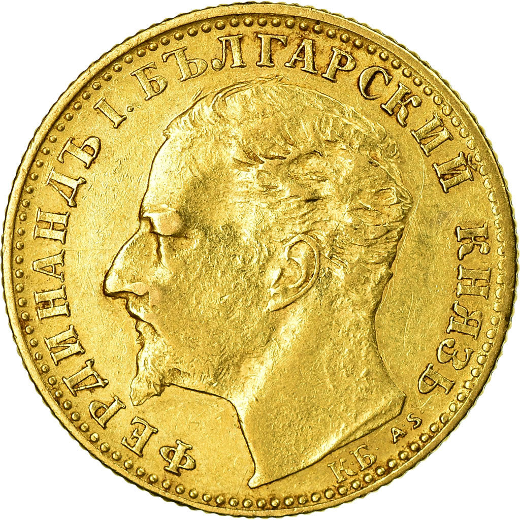 Coin, Bulgaria, Ferdinand I, 10 Leva, 1894, Kormoczbanya, Hungary, VF(30-35)